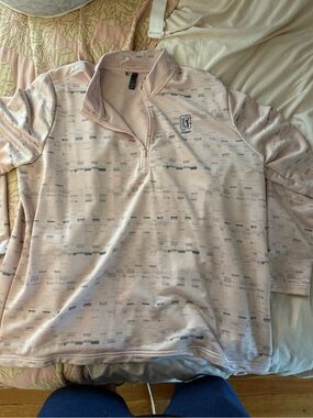 Tpc sawgrass adidas Light Pink Quarter-Zip Pullover